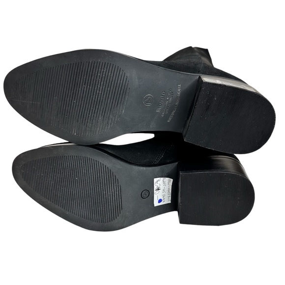 Blondo NEW Gallo Knee High Black Suede Boots Block Heel SZ 6.5 Waterproof - Picture 13 of 16